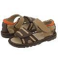 Jumping Jacks Sandy (Infant/Toddler) Chocolate Brown Leather/Tan/Orange