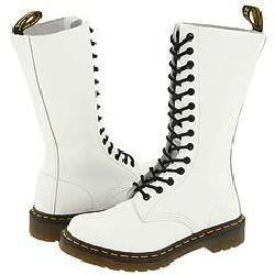 Dr. Martens 1914 W-14 Eye Boot White Smooth from Overstock.com