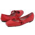 Jaime Mascaro Blunt Toe Mary Jane Coton Rojo (Red)