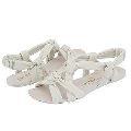 Irregular Choice Strap Up White Sheep Leather