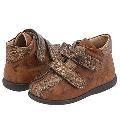 Cherie Kids 079 (Infant/Toddler) Chocolate Leather With Butterfly Print