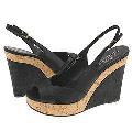 Donald J Pliner Sacha Black Distress Metallic/Natural Cork