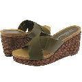 Donald J Pliner Bosna Khaki Basic Elastic/Bronze Straw