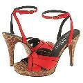 Donald J Pliner Calia Red Shine Nappa/Congo Raffia