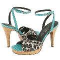Donald J Pliner Calia Snow Congo Haircalf/Turquoise Cork