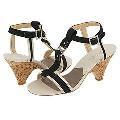 MICHAEL Michael Kors Sofia T-Strap Black Canvas