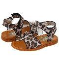 Pom d' Api Java Sandal (Infant/Toddler) Light Blue Leopard Print