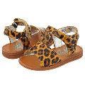 Pom d' Api Java Sandal (Infant/Toddler) Yellow Leopard Print