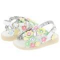 Pom d' Api Java Strass Diams (Infant/Toddler) White Leather/Pastel Flowers