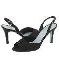 Cynthia Rowley Sorvino Black Satin/Crystal Buckle