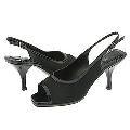 Vaneli Heille Black Pesca Fab W/Black Patent