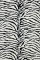 Zebra Print Acrylic Jungle Rug (2' x 3')
