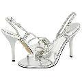 RSVP Romance Silver Woven High-heel Sandals