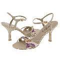 Moda Spana Delta Natural Floral Print Silk/Taupe Pearl Kid