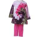 Flapdoodles Pink Tie-dye Girl's Outfit