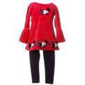 Flapdoodles Red Scotty Girl's Outfit