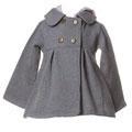 Flapdoodles Toddler Girl's Grey Hooded Jacket