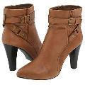 Nine West Annah Dark Natural Leather Ankle Boot