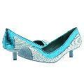 Irregular Choice Wild Stallions White & Polka Dot Leather/Blue Pony Skin