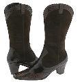 Moda Spana Dwight Dark Brown Kid Suede/Eel/Croc