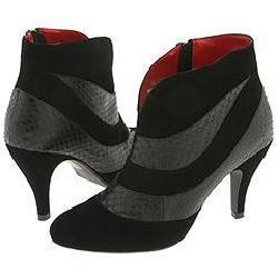 JEFFREY CAMPBELL On Top Black Suede/Snake
