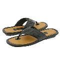 Tommy Bahama Cannes Black Leather Sandals