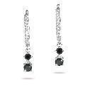 14k Gold 1/2ct TDW Black/ White Diamond Earrings (I-J, I1-I2)