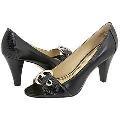 AK Anne Klein Maia Black Leather Pumps/Heels