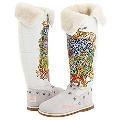 Ed Hardy Snowblazer Nylon Boots White Boots
