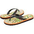 Ed Hardy Men's Black/Orange Flip-flop Sandals