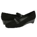 Vaneli Catline Black Suede With Black Croco Print Pumps/Heels