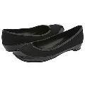 Vaneli Inez Black Pesca Fabric w/ Black Super Patent Flats