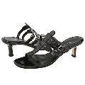 Vaneli Elyce Black Blazon Patent Sandals