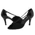 Vaneli Panga Black Nitry Stretch w/ Black Patent Pumps/Heels