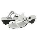 Vaneli Nelina White Nappa Sandals