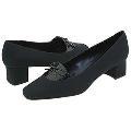 Vaneli Ricarde Navy Pesca Fabric w/Navy Patent Pumps/Heels