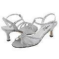 Vaneli Lenita Silver Satin Sandals
