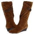 Nine West Yoursocute Natural/Medium Brown Suede Boots