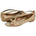 Nine West Torts Light Gold Leather Flats