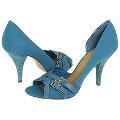 Nine West Matador Medium Blue/Medium Blue Fabric Pumps/Heels