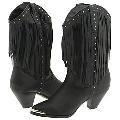 Steve Madden Dollyy Black Leather Boots