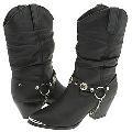 Steve Madden Leppard Black Leather Boots
