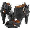 Steve Madden Dionnne Black Leather Sandals