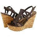 Steve Madden Slithher Brown Leather Sandals