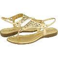 AK Anne Klein Venis Light Gold Leather Sandals