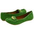 Steve Madden Kenedie Green Suede Flats