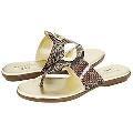AK Anne Klein Valentina Natural Synthetic Sandals
