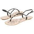 Nine West Ginny Black/Black Leather Sandals