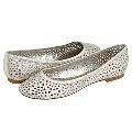 Steve Madden Dolle Silver Leather Flats