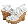 Steve Madden Quinne White Leather Sandals